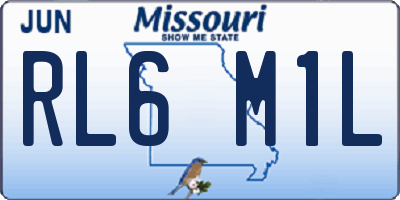 MO license plate RL6M1L