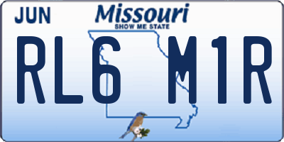 MO license plate RL6M1R