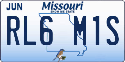 MO license plate RL6M1S