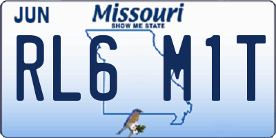 MO license plate RL6M1T