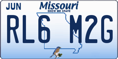 MO license plate RL6M2G