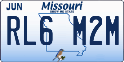 MO license plate RL6M2M