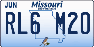 MO license plate RL6M2O
