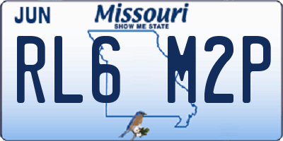 MO license plate RL6M2P