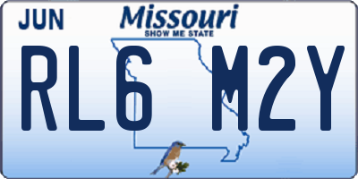 MO license plate RL6M2Y