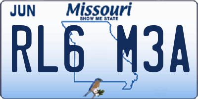 MO license plate RL6M3A