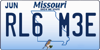MO license plate RL6M3E