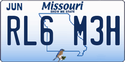 MO license plate RL6M3H