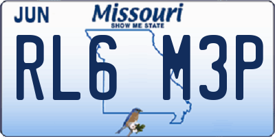 MO license plate RL6M3P