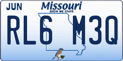 MO license plate RL6M3Q