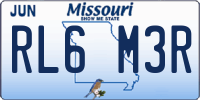 MO license plate RL6M3R