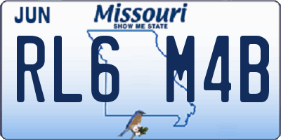 MO license plate RL6M4B