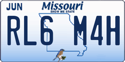 MO license plate RL6M4H