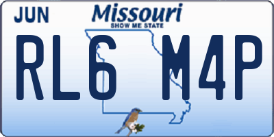 MO license plate RL6M4P