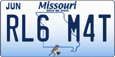 MO license plate RL6M4T