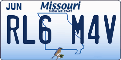 MO license plate RL6M4V