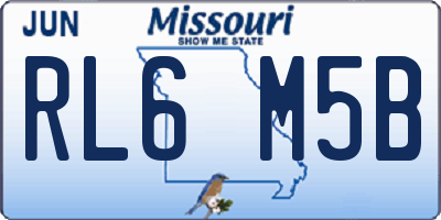 MO license plate RL6M5B
