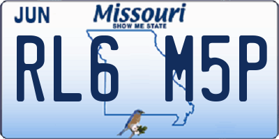 MO license plate RL6M5P