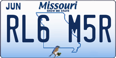 MO license plate RL6M5R