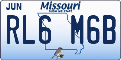 MO license plate RL6M6B