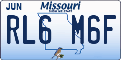 MO license plate RL6M6F
