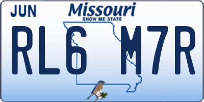 MO license plate RL6M7R
