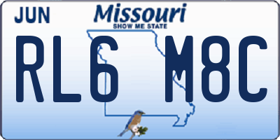 MO license plate RL6M8C