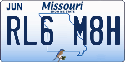 MO license plate RL6M8H