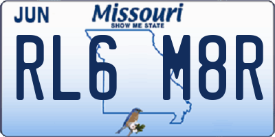 MO license plate RL6M8R