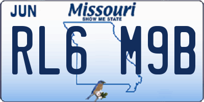MO license plate RL6M9B