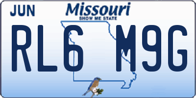 MO license plate RL6M9G