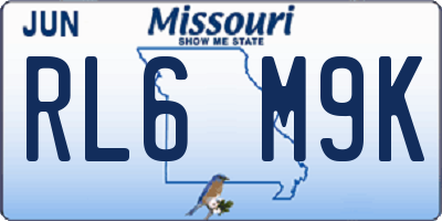 MO license plate RL6M9K