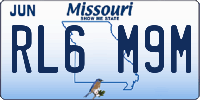 MO license plate RL6M9M