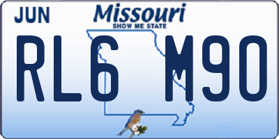 MO license plate RL6M9O