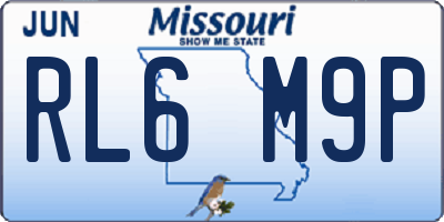 MO license plate RL6M9P