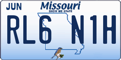 MO license plate RL6N1H