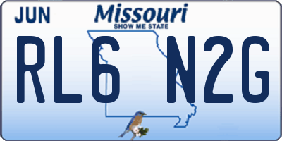 MO license plate RL6N2G