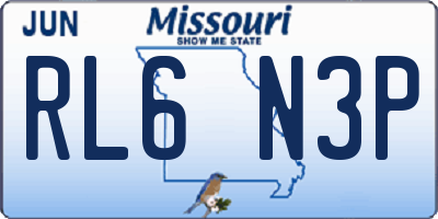 MO license plate RL6N3P