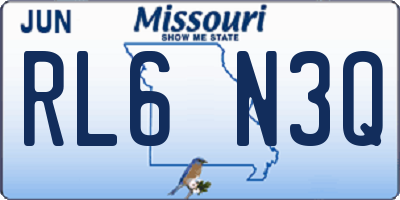 MO license plate RL6N3Q