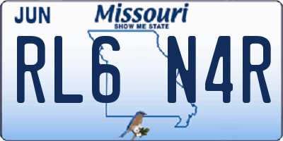 MO license plate RL6N4R