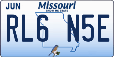 MO license plate RL6N5E