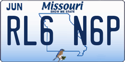 MO license plate RL6N6P