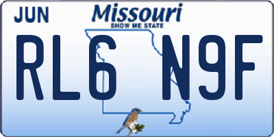 MO license plate RL6N9F