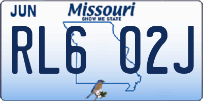 MO license plate RL6O2J