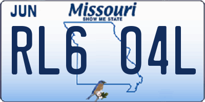 MO license plate RL6O4L