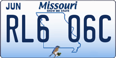 MO license plate RL6O6C