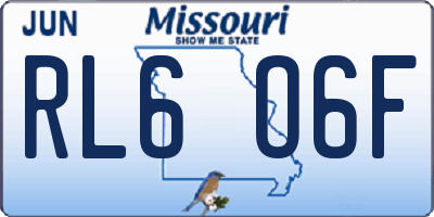 MO license plate RL6O6F