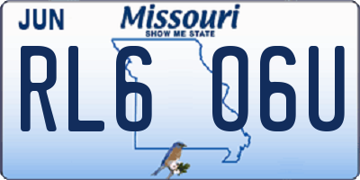 MO license plate RL6O6U