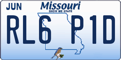 MO license plate RL6P1D