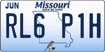MO license plate RL6P1H